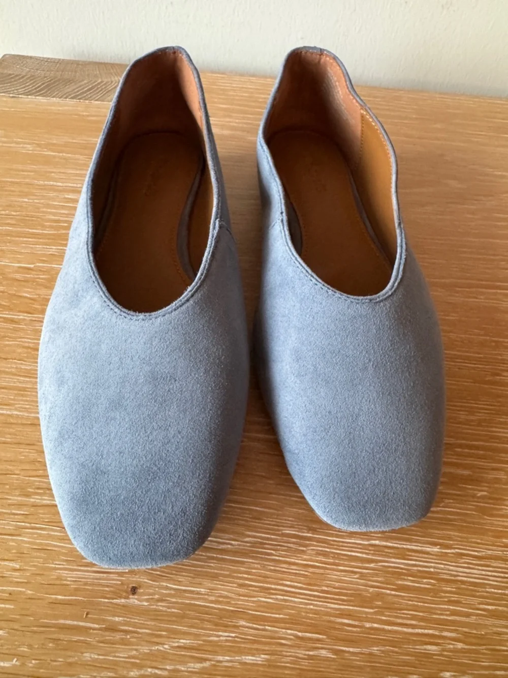 NWT! MADEWELL Women's The Mylie Ballet Flat in Basalt Blue Suede Size 6.5 no box - Picture 3 of 13